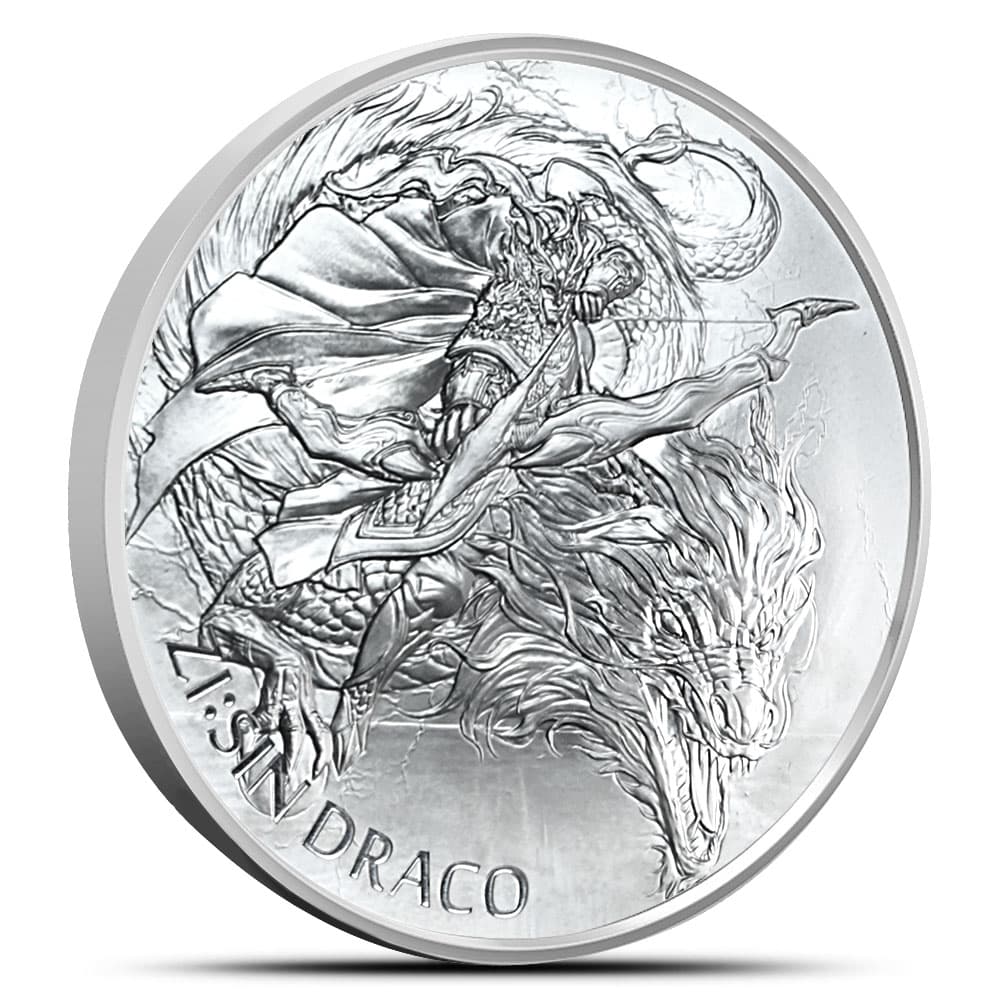 2024 1 oz South Korean Zi:Sin Draco Silver Medal (BU)