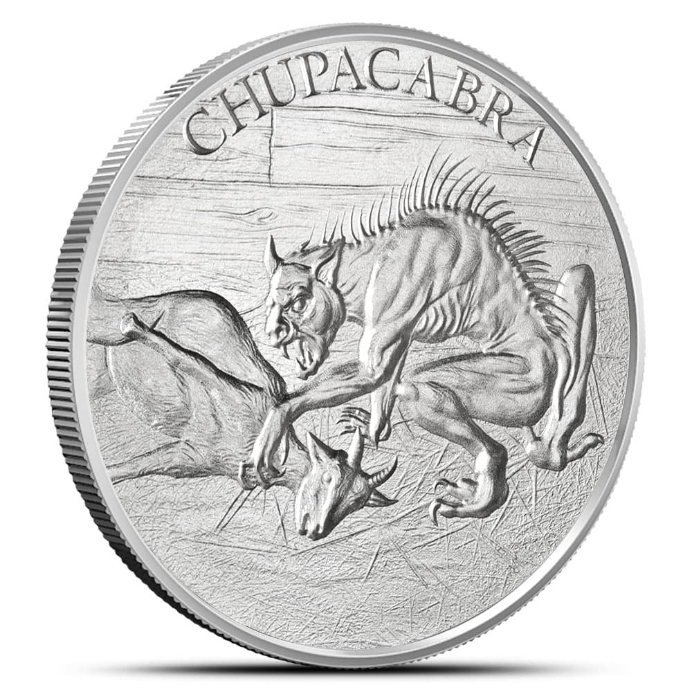 1 oz Intaglio Mint Chupacabra Silver Round (New)