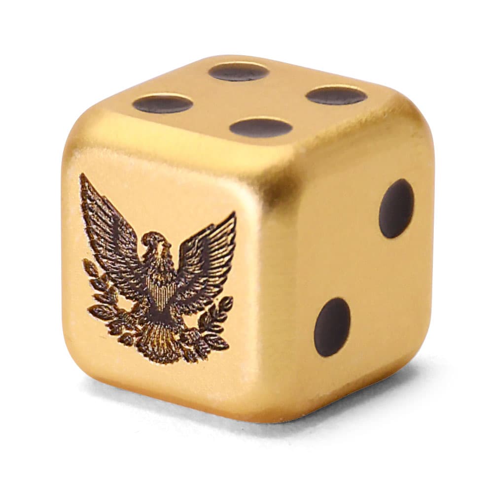 1 oz Liberty Eagle Silver Dice (Gilded, Box + CoA)