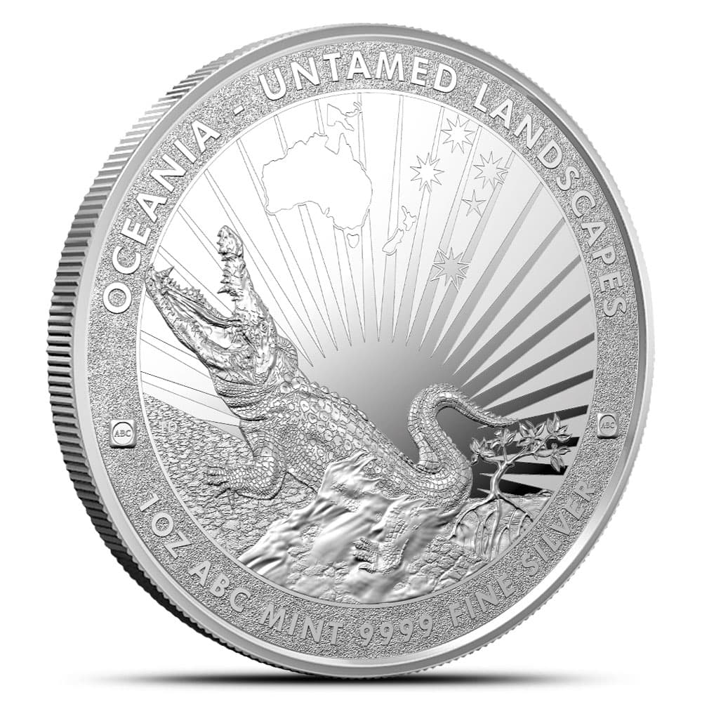 2024 1 oz Tokelau Silver Untamed Landscapes Saltwater Crocodile (BU)