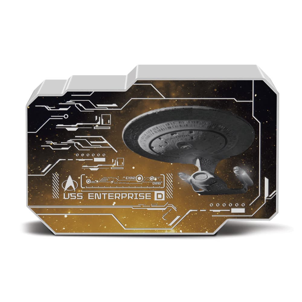 2024 1 oz Proof Colorized Niue Silver USS Enterprise NCC 1701-D Star Trek Coin (Box + CoA)