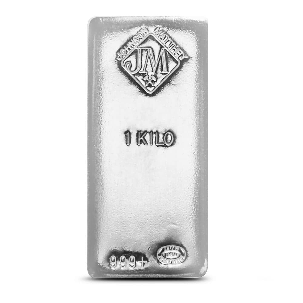 1 Kilo Johnson Matthey Silver Bar (New)