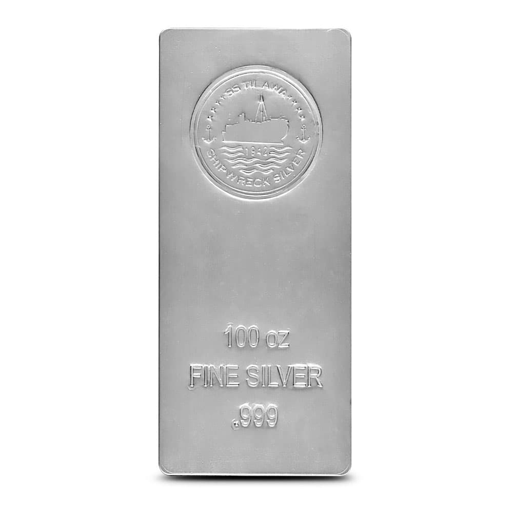 100 oz S.S. Tilawa Shipwreck Silver Bar (New)