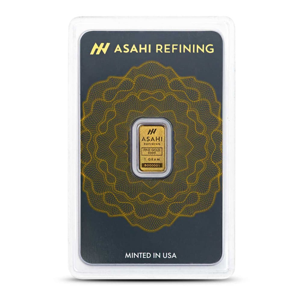 1 Gram Asahi Gold Bar (New, In Assay)