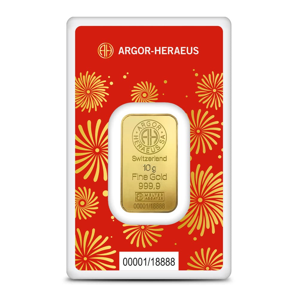 2025 10 Gram Argor Heraeus Lunar Snake Gold Bar (New w/ Assay)