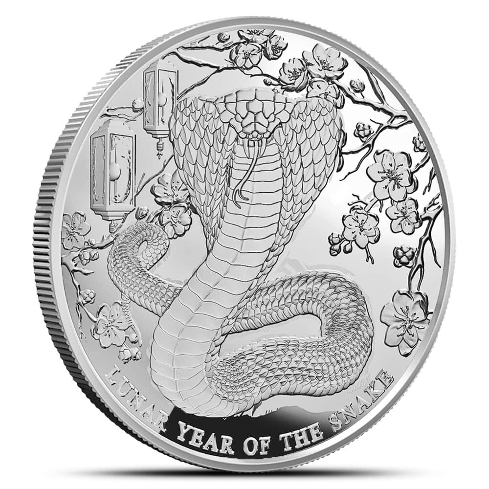 2025 1/4 oz Pitcairn Islands Silver Lunar Year of the Snake Coin (BU)