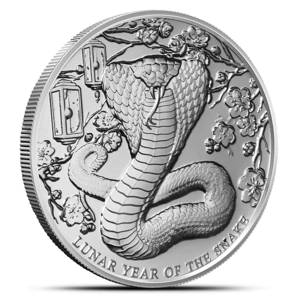 2025 1 oz Pitcairn Island Silver Lunar Year of the Snake Coin (BU)