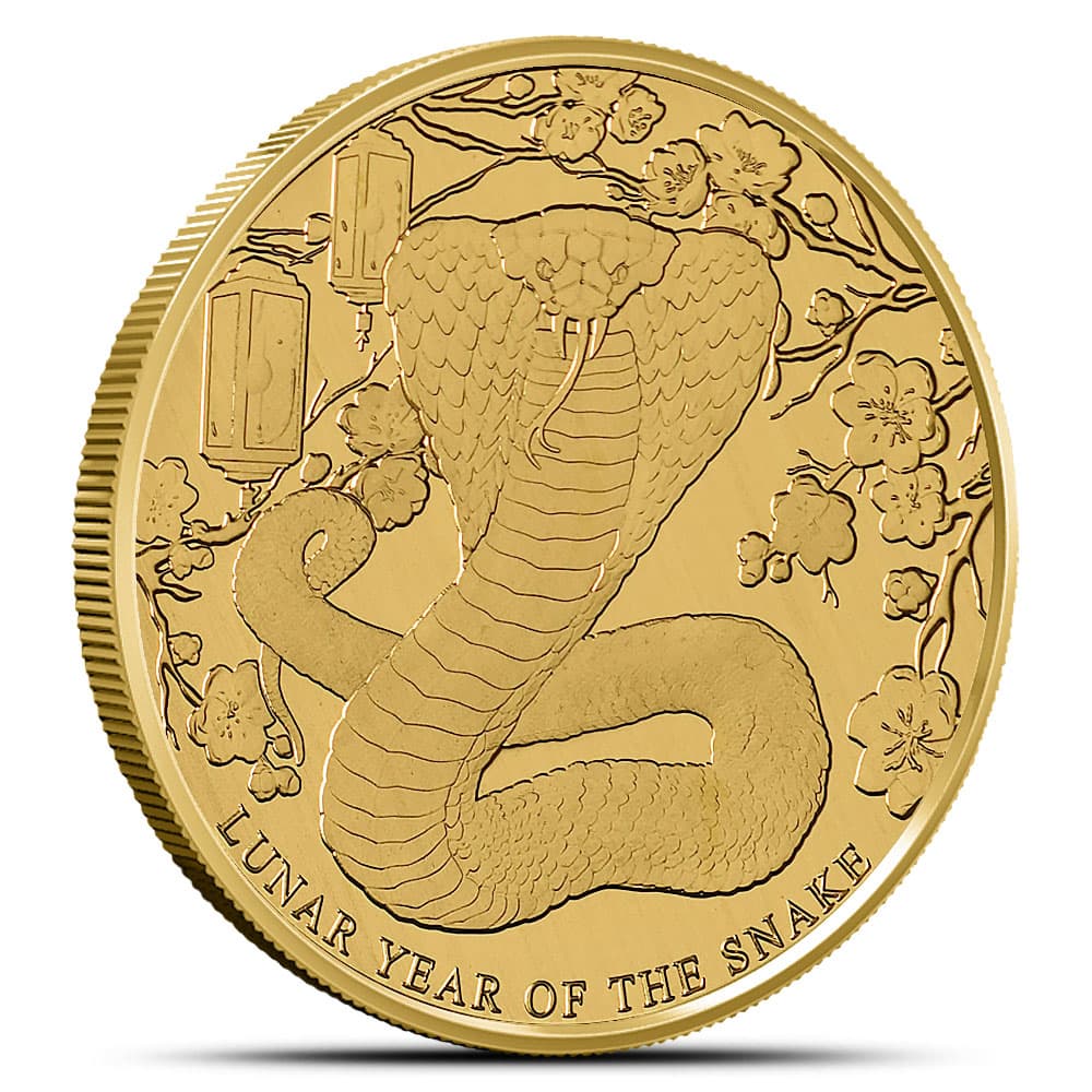 2025 1/10 oz Proof Pitcairn Islands Gold Lunar Year of the Snake Coin (Box + CoA)