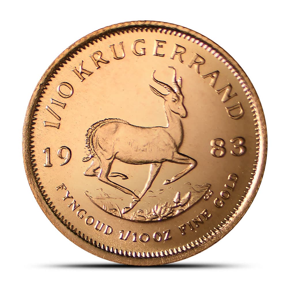 1983 1/10 oz South African Gold Krugerrand Coin