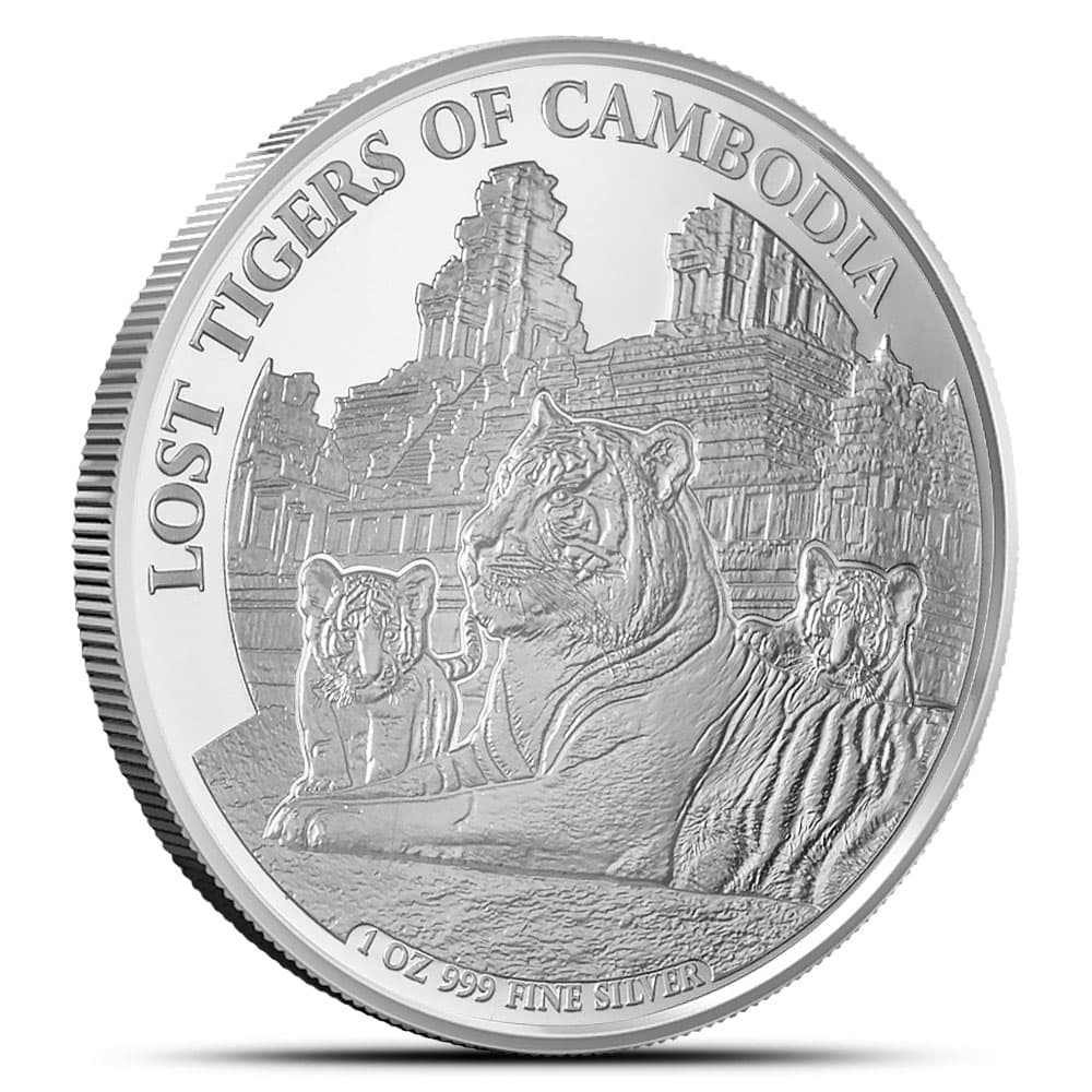 2025 1 oz Cambodia Silver Lost Tigers Coin (BU)