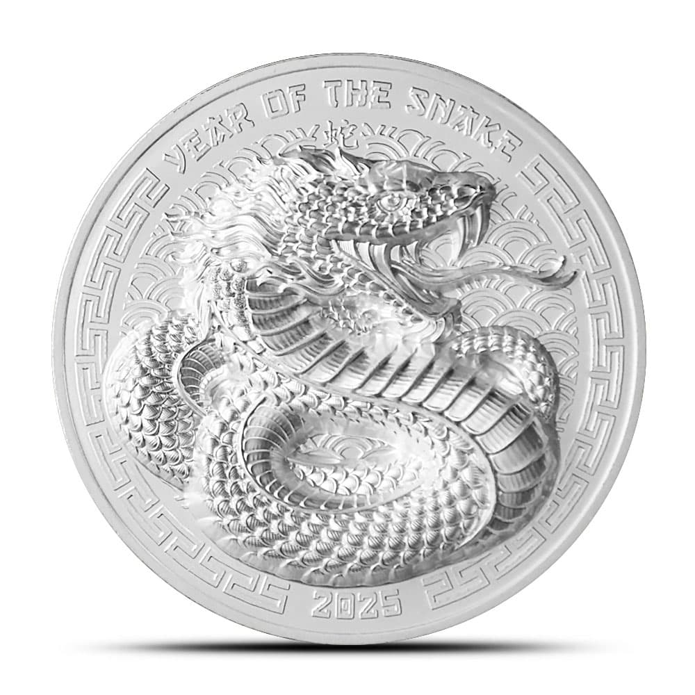 2025 1 oz Fiji Silver Lunar Year of the Snake Coin (Box + CoA, Ultra High Relief)