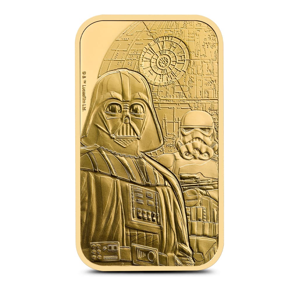 1 oz The Royal Mint Gold Star Wars Dark Side Bar (New)