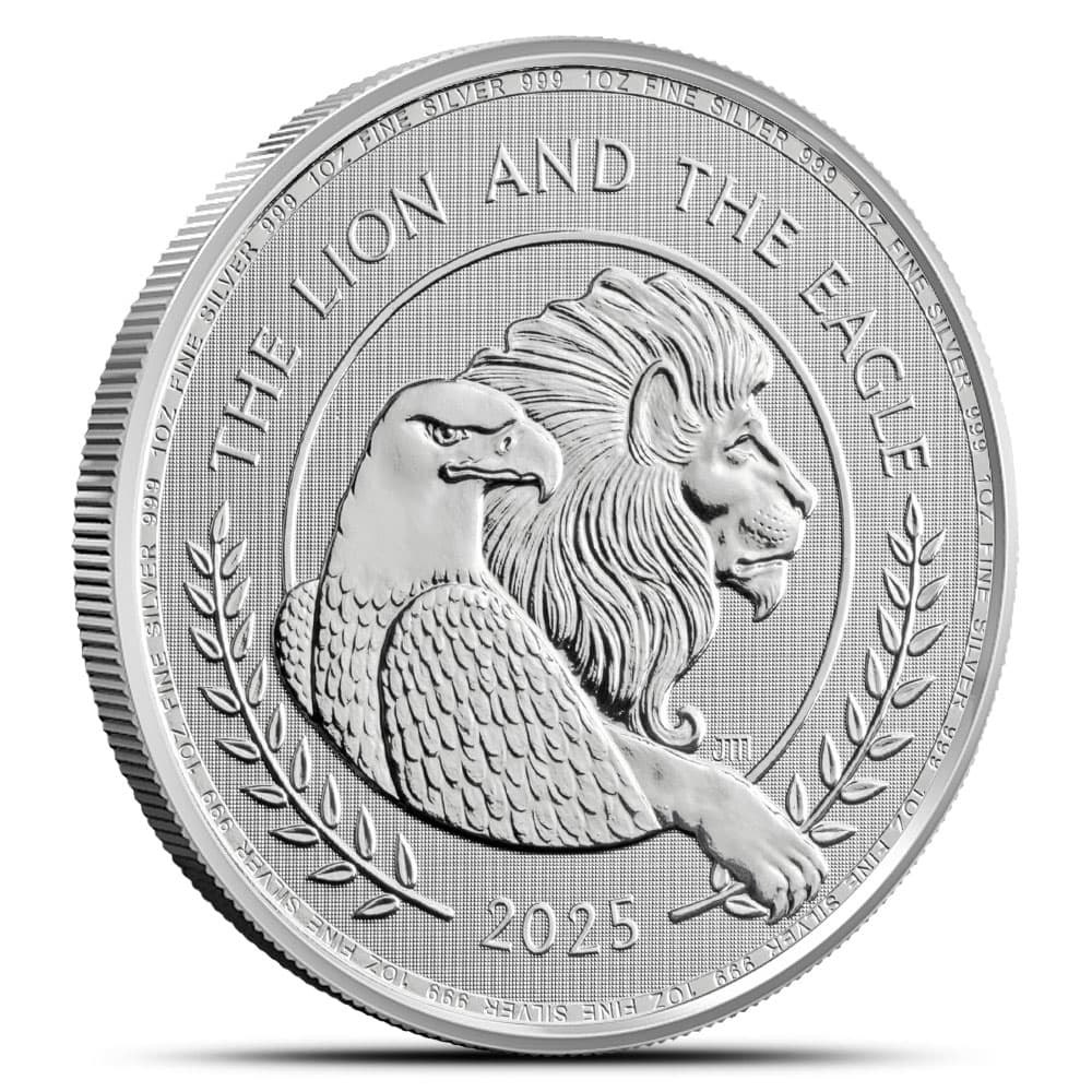 2025 1 oz British Silver The Lion and The Eagle Coin (BU)