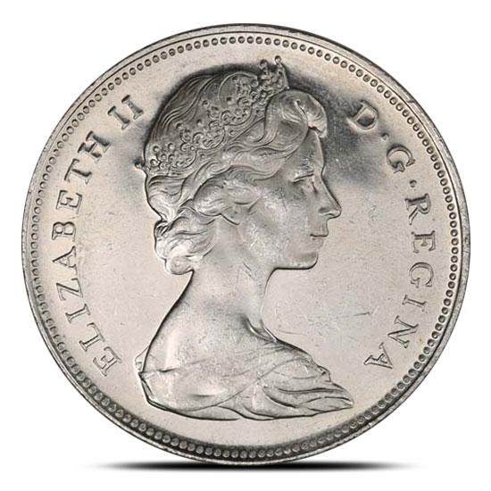 1958-1967 Canada Silver Dollar (AU+)