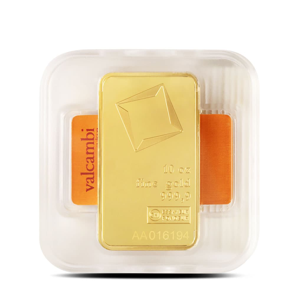 10 oz Valcambi Gold Bar (New w/ Assay)