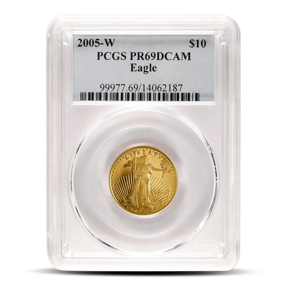 1/4 oz Proof American Gold Eagle Coin PCGS PR69 DCAM (Random Year)