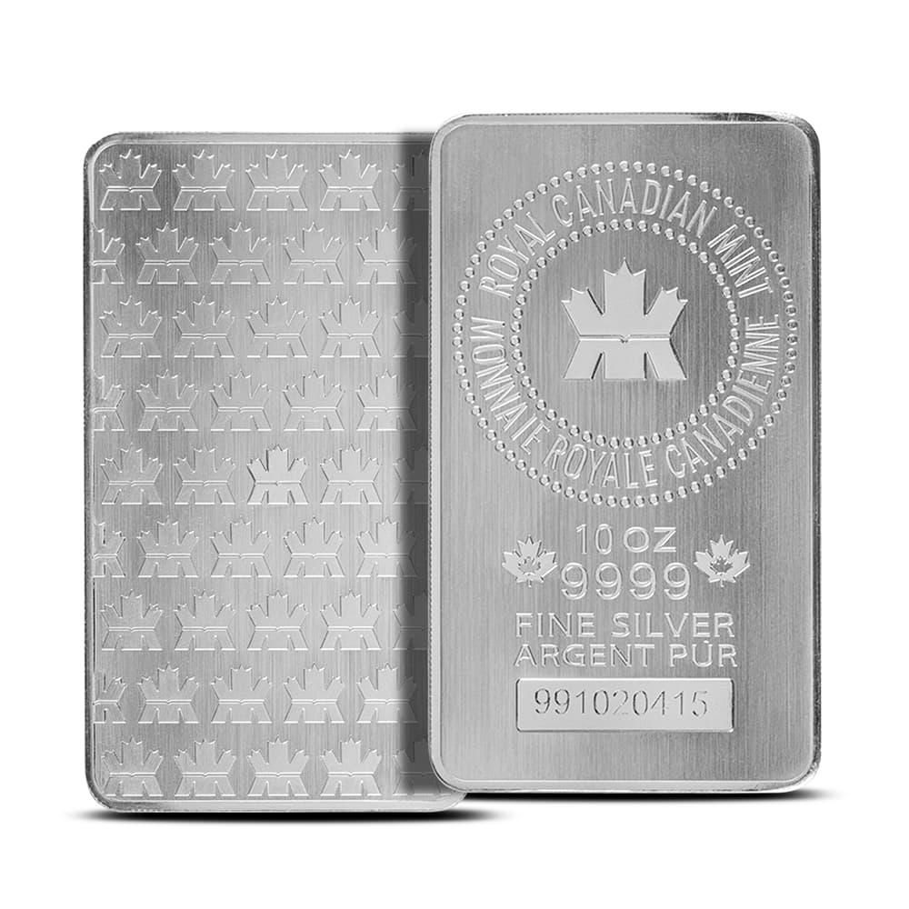 10 oz (RCM) Royal Canadian Mint Silver Bar (New)