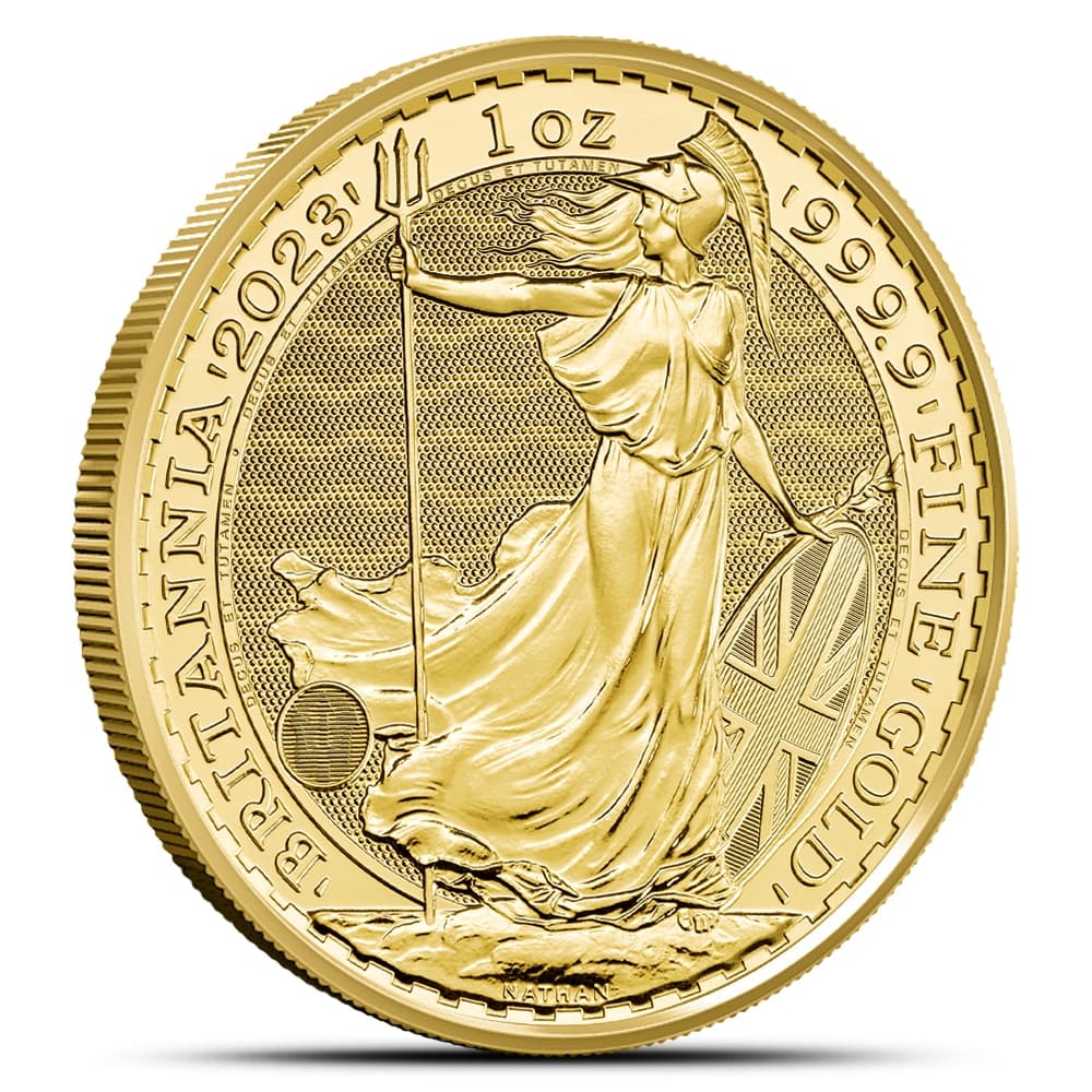 2023 1 oz British Gold Britannia Coin (BU, Queen Elizabeth II Obverse)