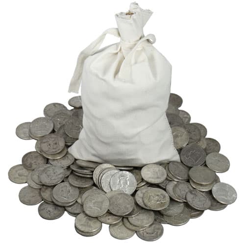 90% Silver Coins ($500 FV, Circulated, Dimes and/or Quarters)