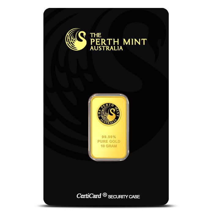 10 Gram Perth Mint Gold Bar (New w/ Assay)