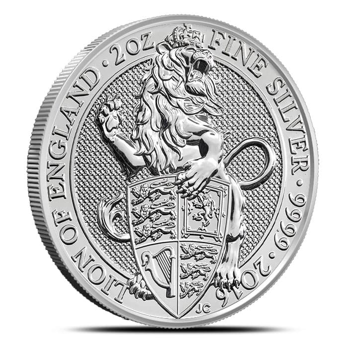 2016 2 oz British Silver Queen’s Beast Lion Coin