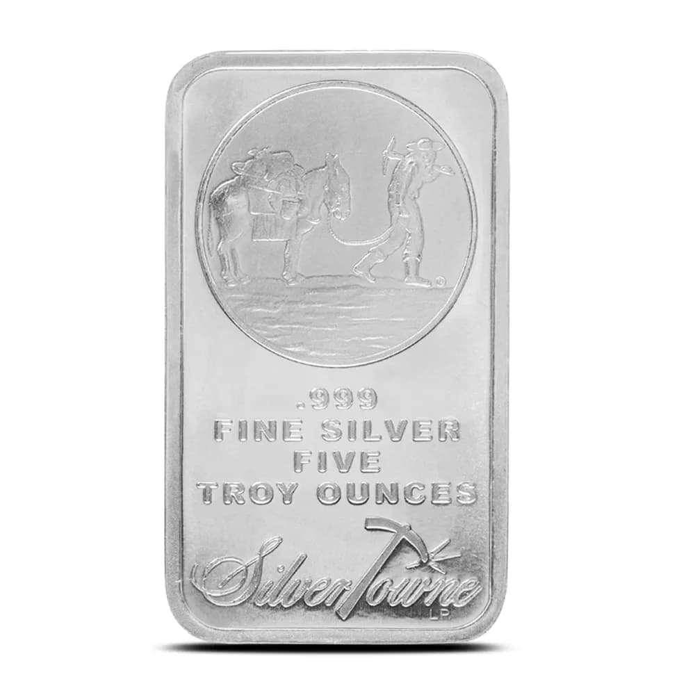 5 oz SilverTowne Prospector Silver Bar (New)