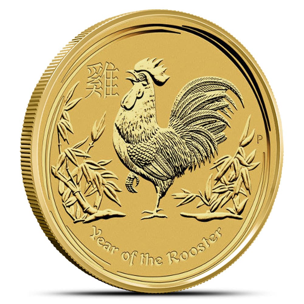 2017 1 oz Australian Gold Lunar Rooster Coin (BU)