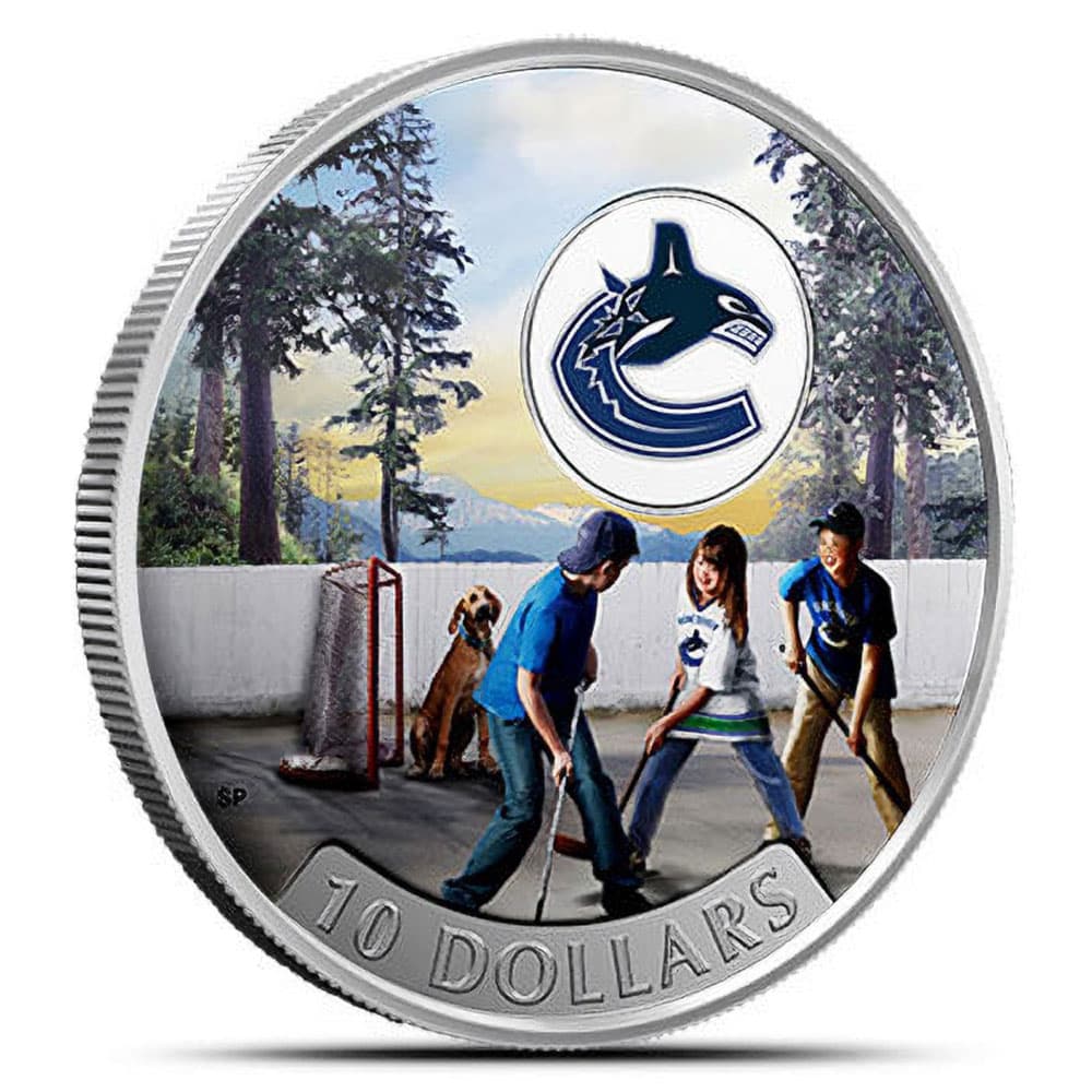 2017 1/2 oz Proof Canadian Silver Passion to Play: Vancouver Canucks Coin (Box)