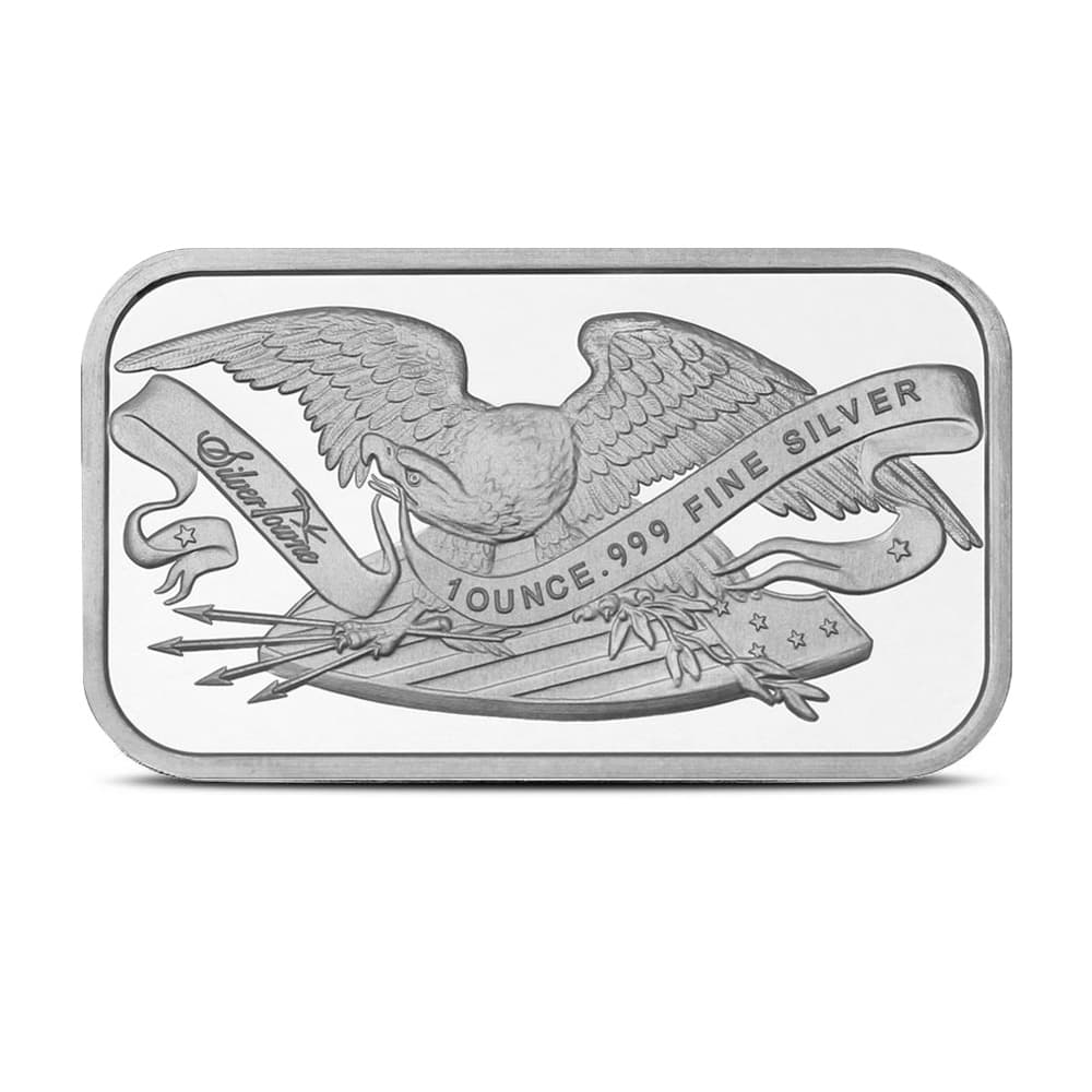 1 oz SilverTowne Retro Eagle Silver Bar (New)