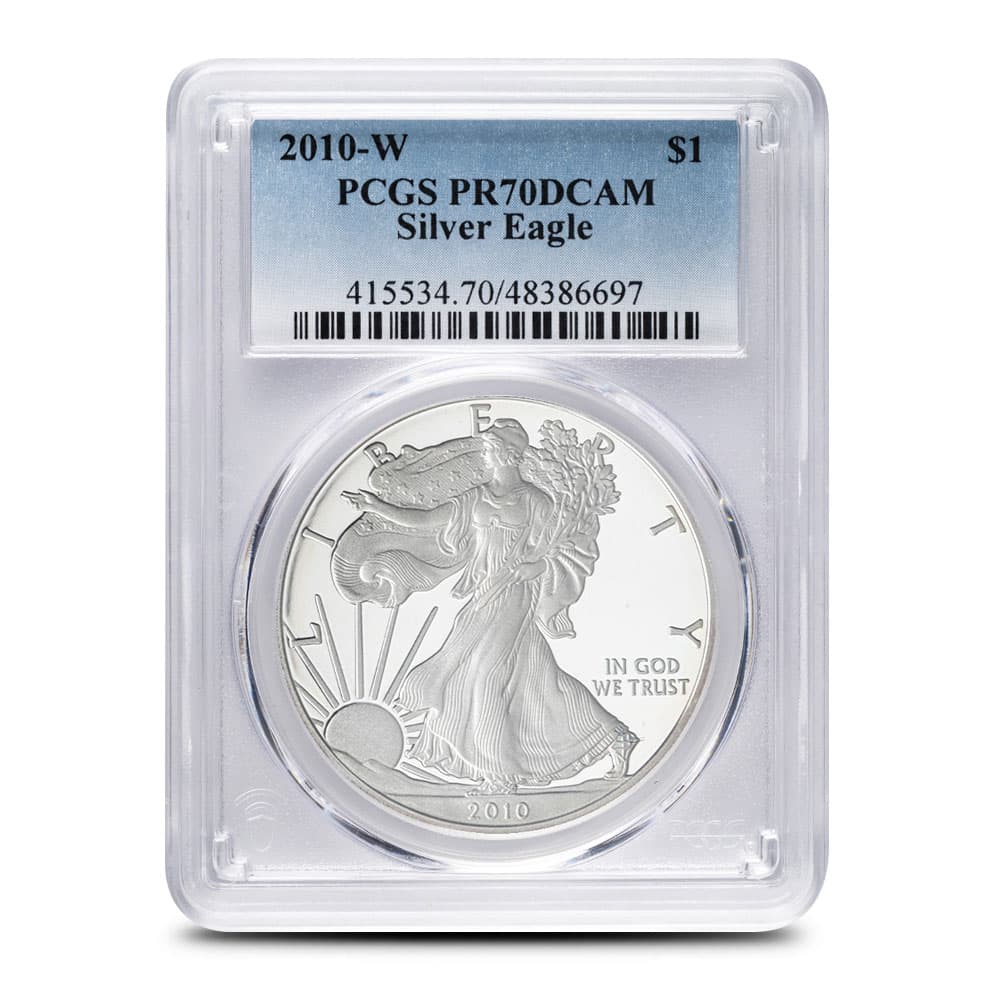 2010-W 1 oz Proof American Silver Eagle Coin PCGS PR70 DCAM