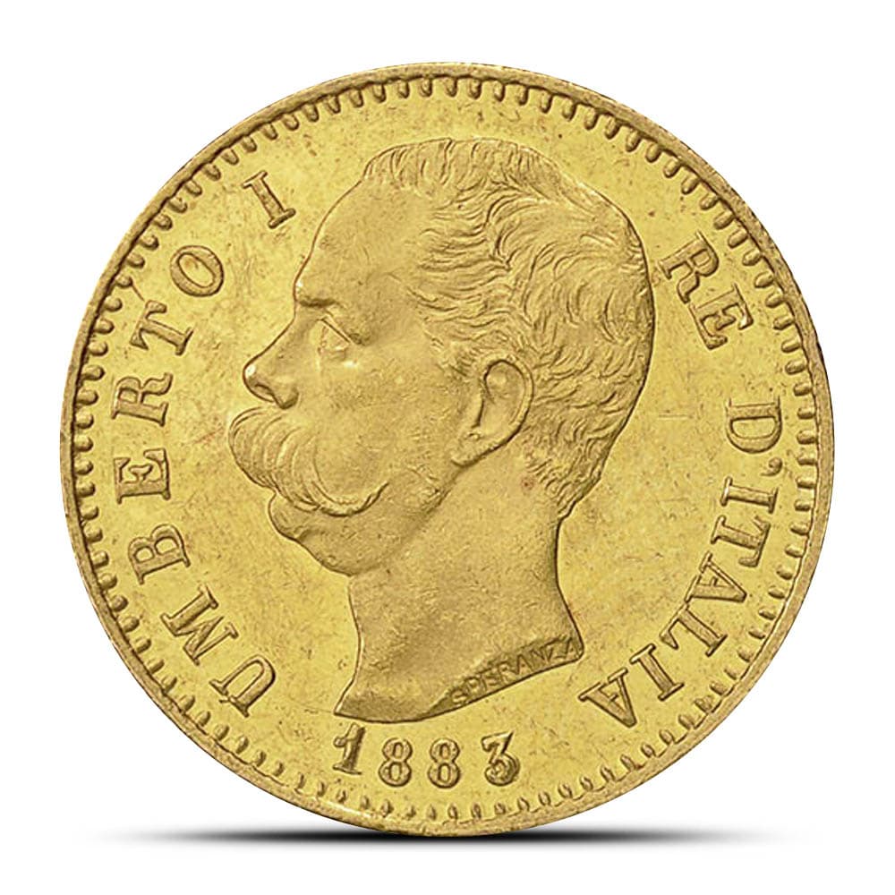 20 Lire Italian Gold Coin (Circulated)