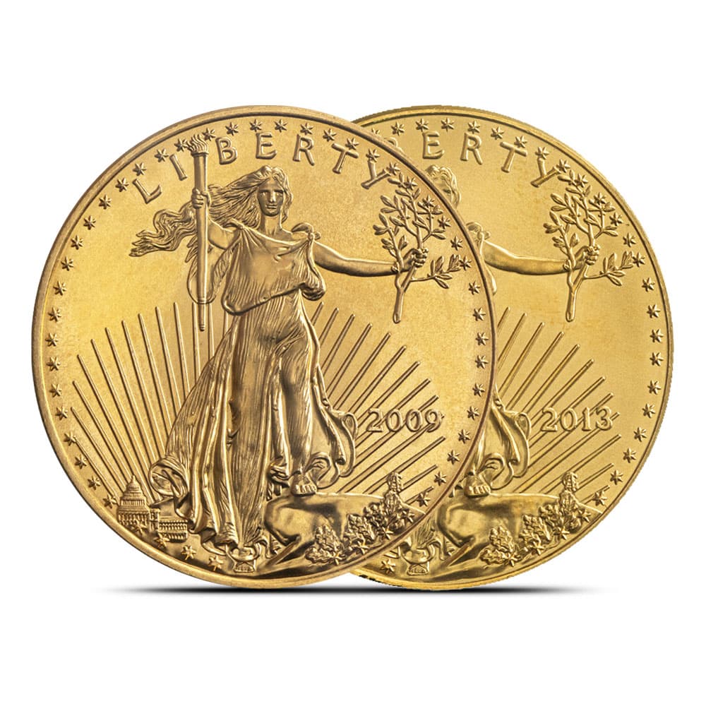 1 oz American Gold Eagle Coin (Random Year, Abrasions)