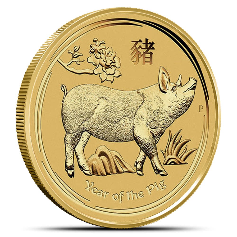 2019 1 oz Australian Gold Lunar Pig Coin (BU)