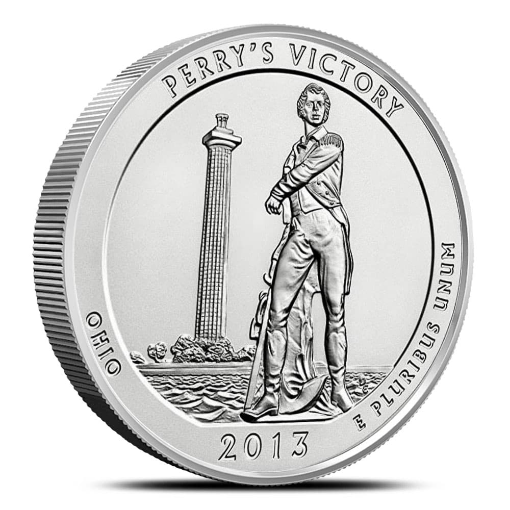 2013-P 5 oz Burnished ATB Perry’s Victory Silver Coin (Box + CoA)