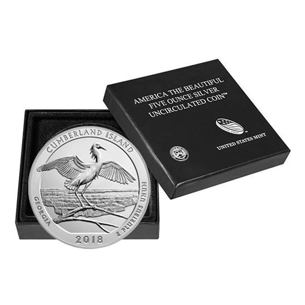 2018-P 5 oz Burnished ATB Cumberland Island National Seashore Silver Coin (Box + CoA)