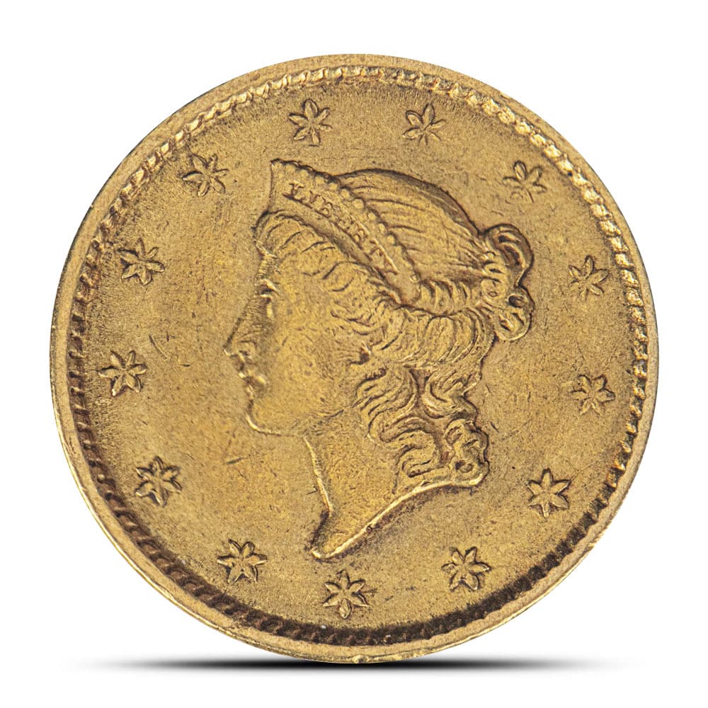 Pre-33 $1 Liberty Gold Coin (Type 1, VF)