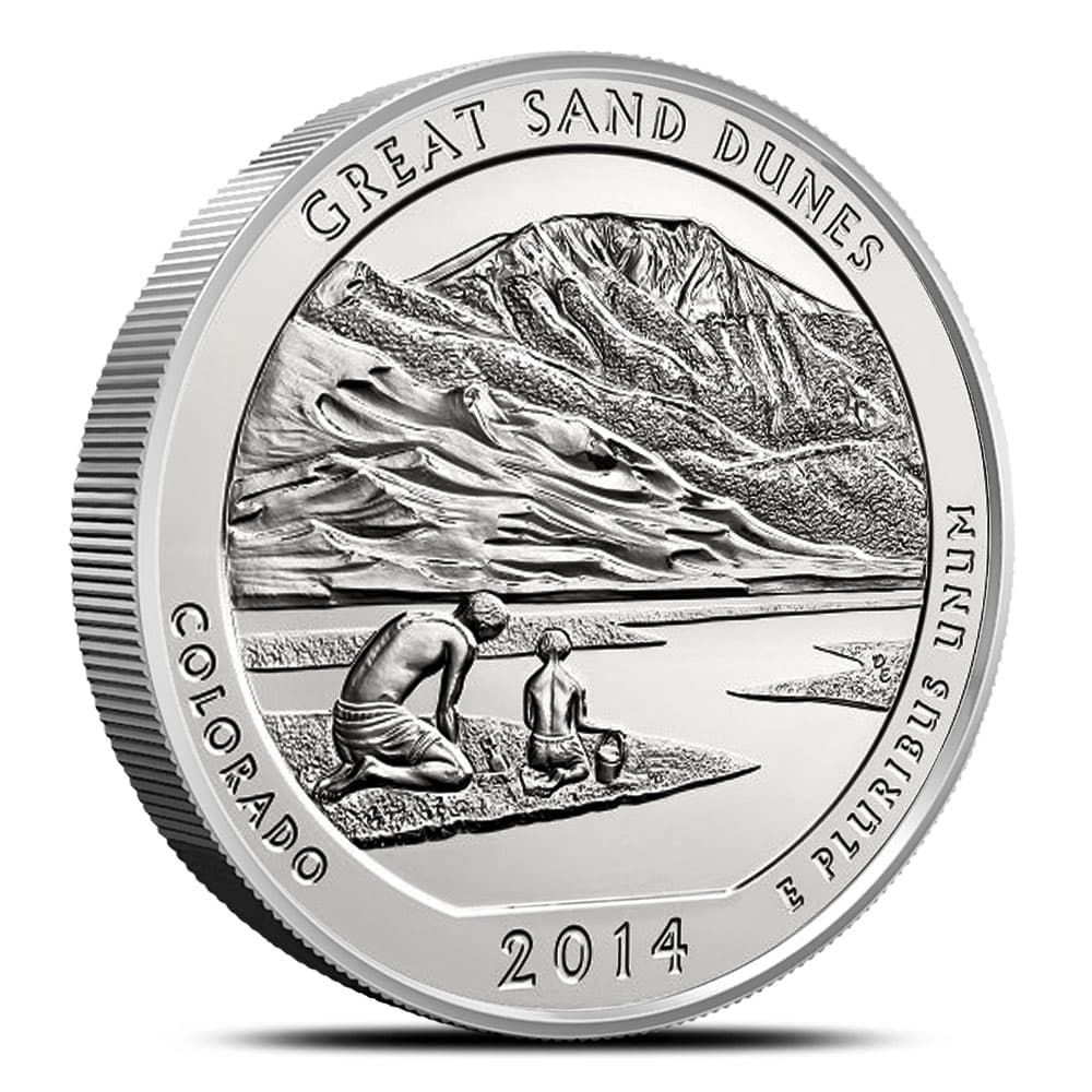 2014 5 oz ATB Great Sand Dunes Silver Coin