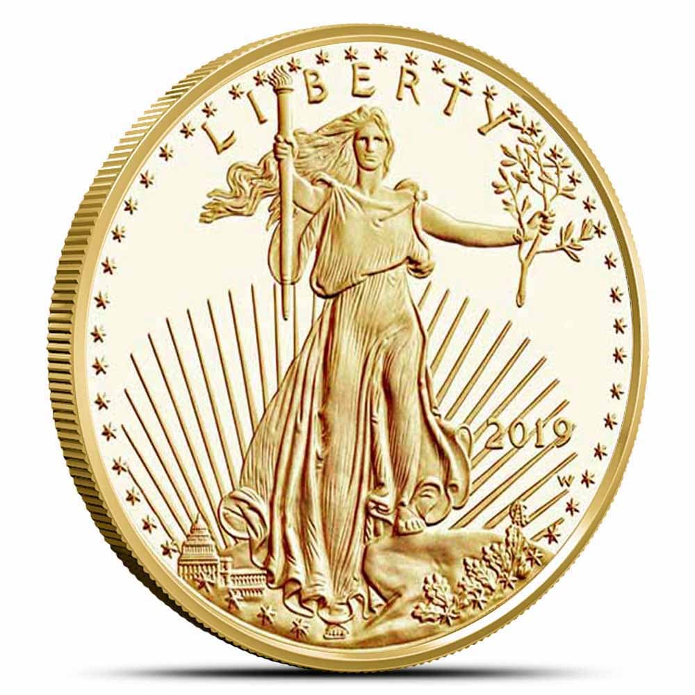 2019-W 1 oz Proof American Gold Eagle Coin (Box + CoA)