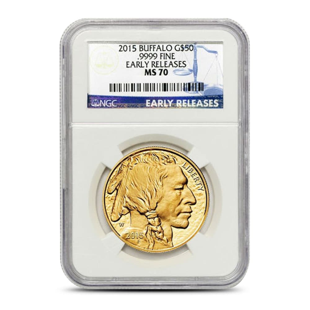 2015 1 oz American Gold Buffalo Coin NGC MS70 ER