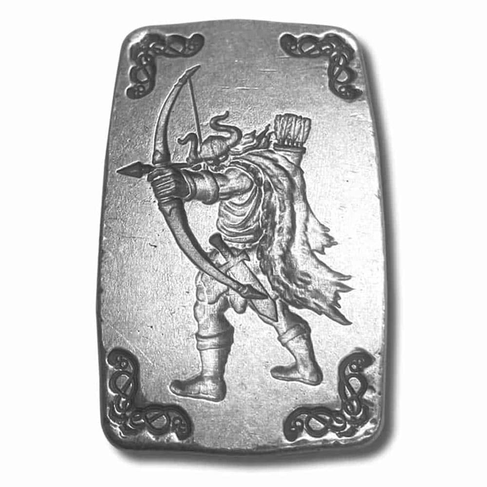 5 oz Monarch Archer Viking Silver Bar (New)