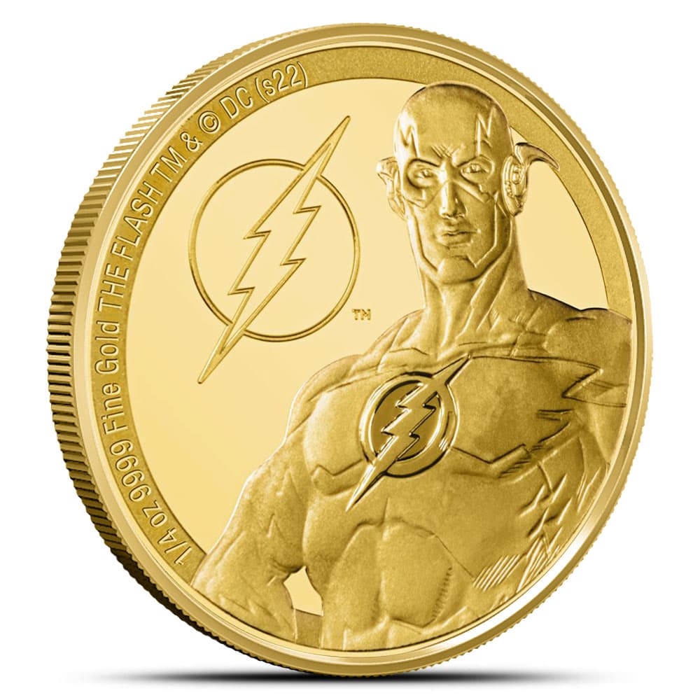 2022 1/4 oz Proof Gold Niue Classic Superhero Flash Coin