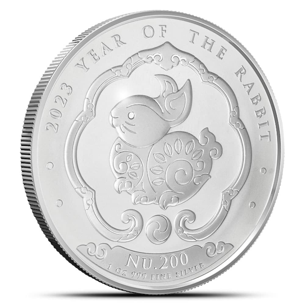 2023 1 oz Kingdom of Bhutan Lunar Rabbit Silver Coin (BU)