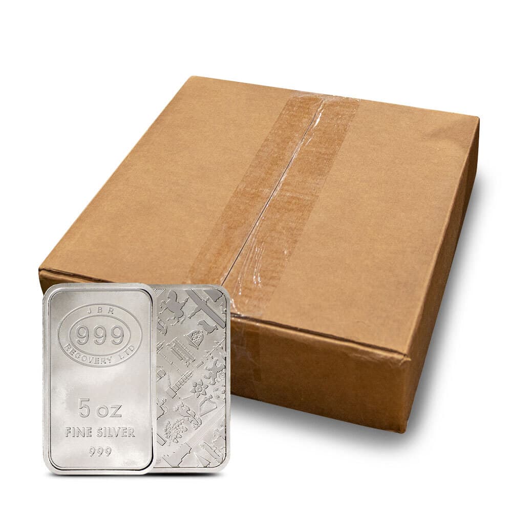 5 oz JBR Silver Monster Box (100 Bars, New)