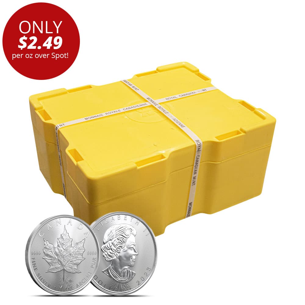 2023 1 oz Canadian Silver Maple Leaf Monster Box (500 Coins, BU)