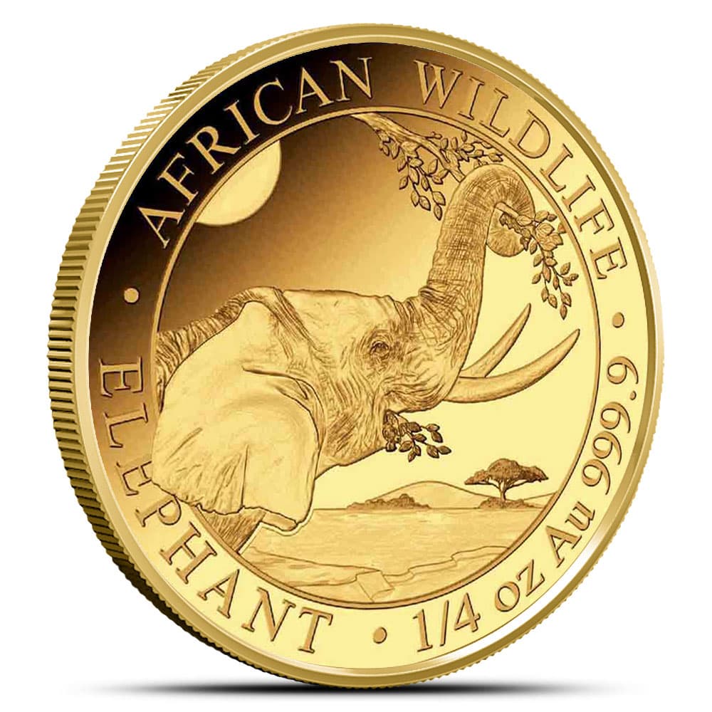 2023 1/4 oz Somalia Gold Elephant Coin (BU)