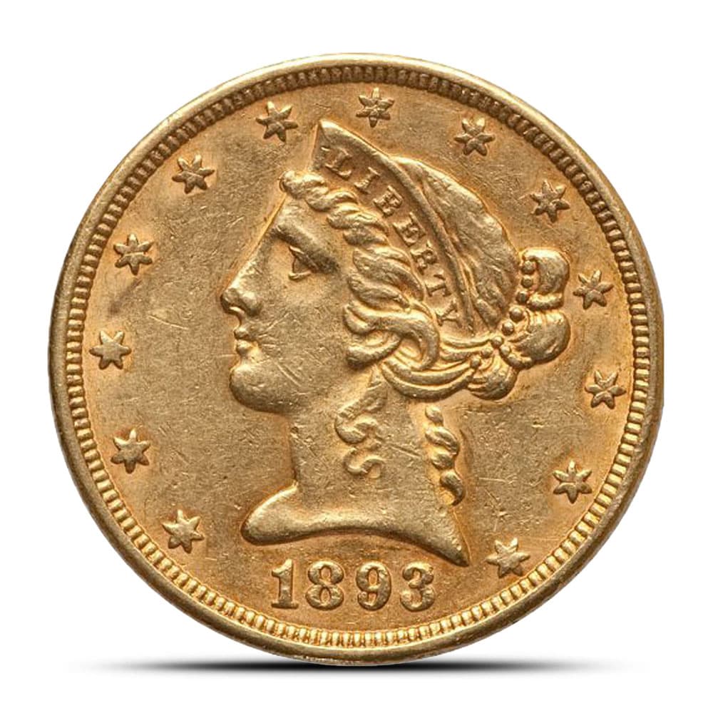 Pre-33 $5 Liberty Gold Half Eagle Coin (XF)