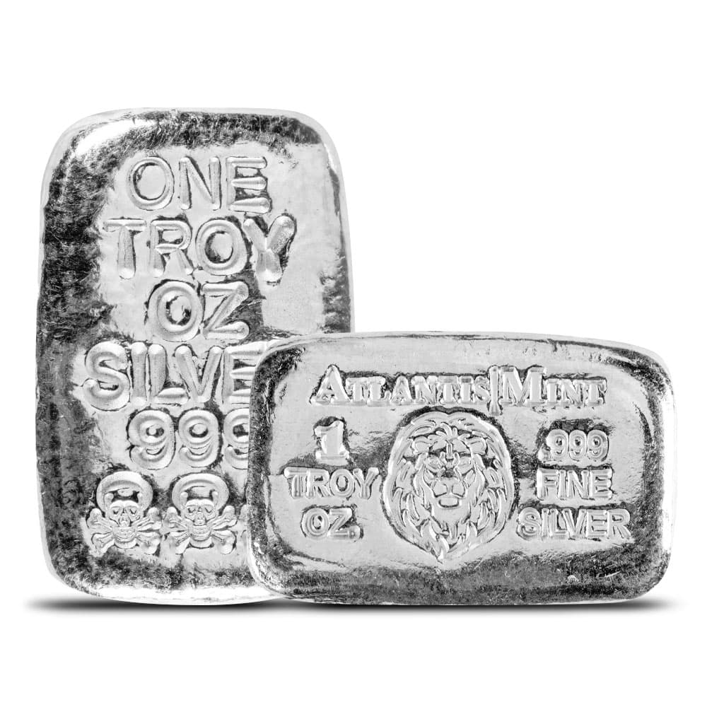 1 oz Hand Poured Silver Bar (Varied Condition, Any Mint)