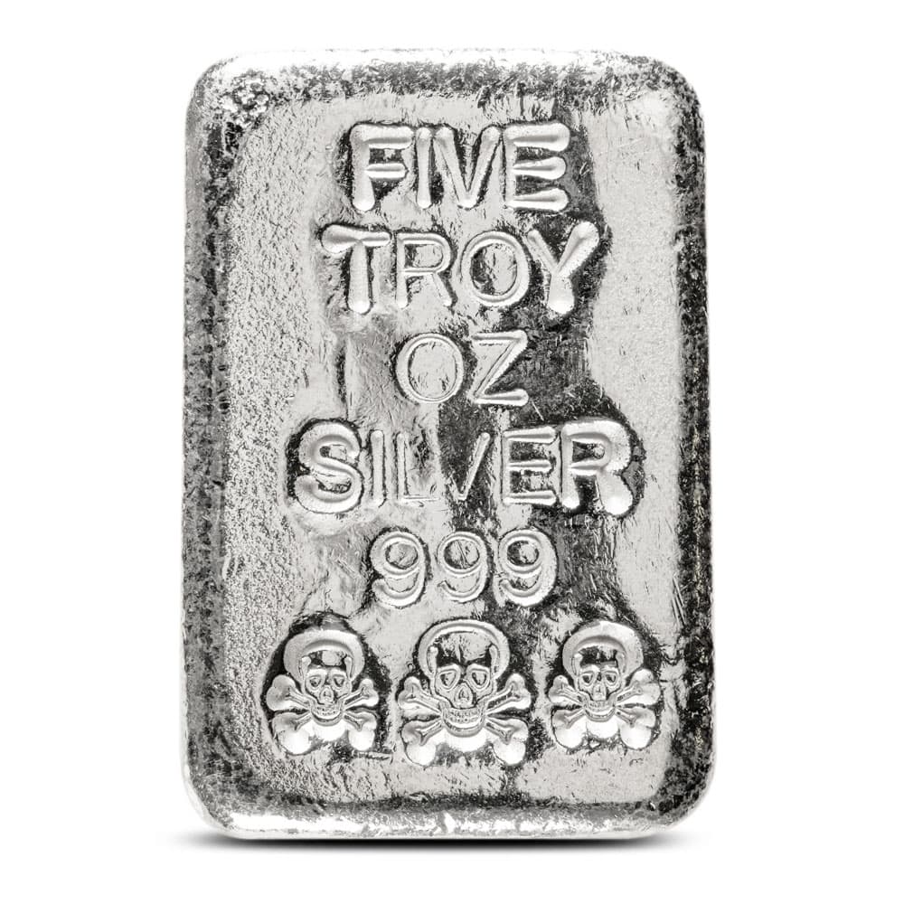 5 oz Hand Poured Silver Bar (Varied Condition, Any Mint)