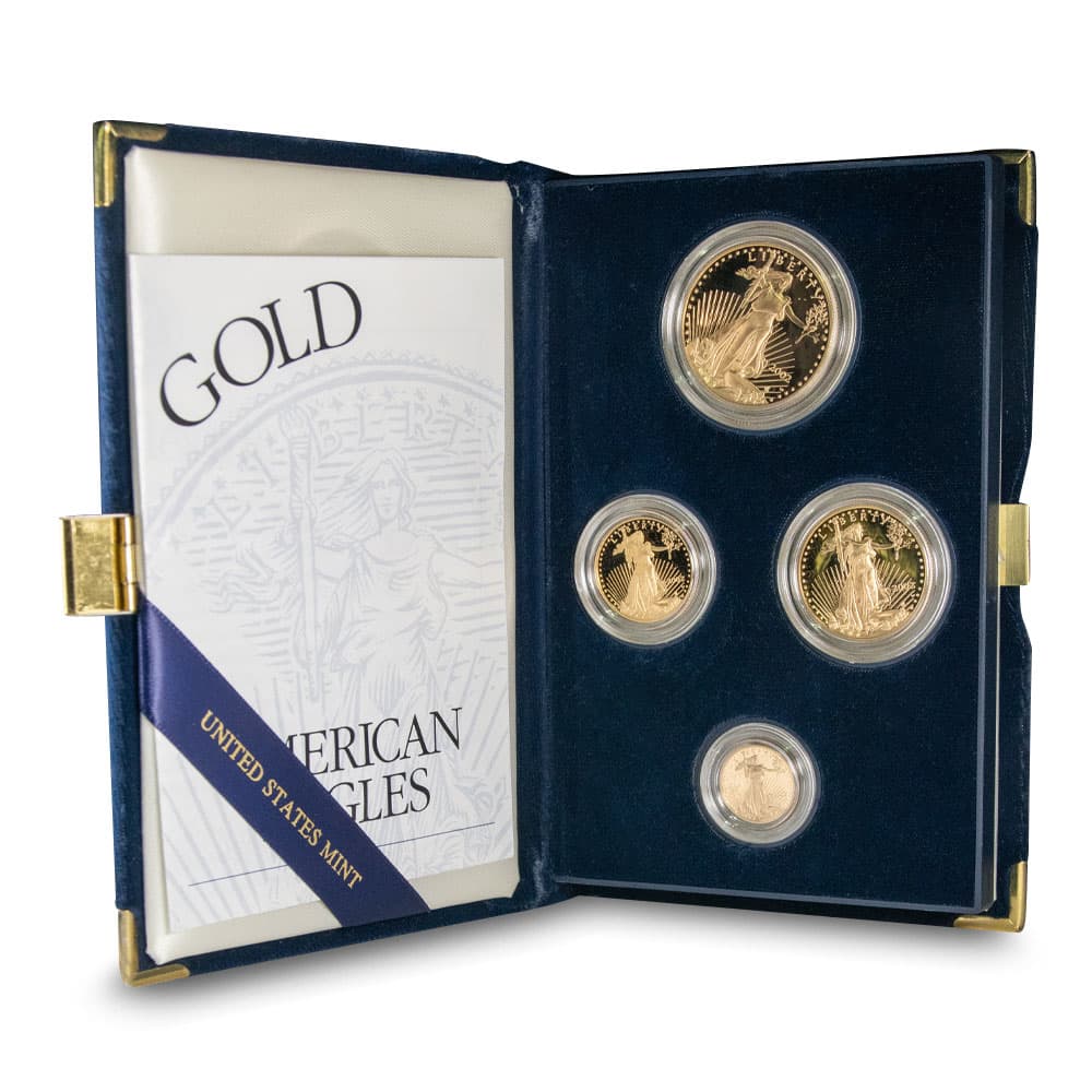 2003-W 4-Coin Proof American Gold Eagle Set (Box + CoA)