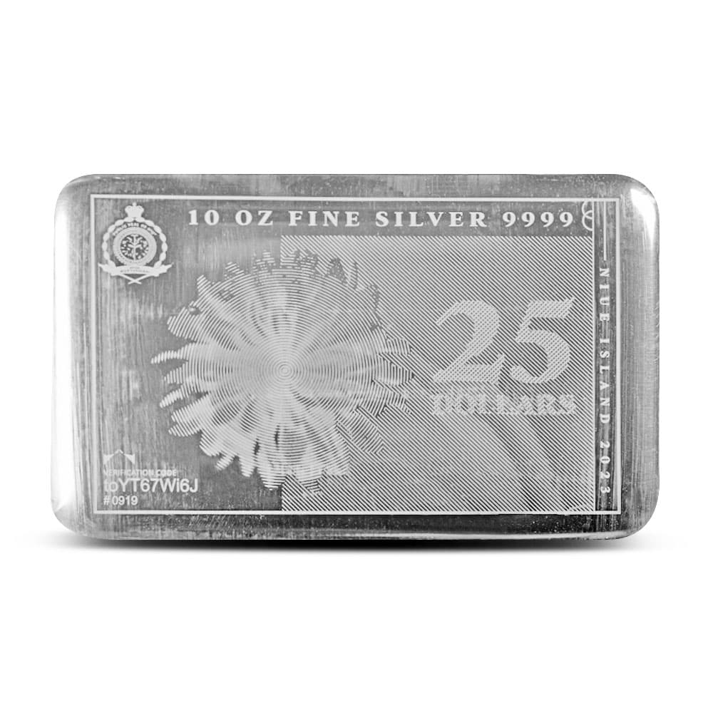 2023 10 oz Niue Silvernote Rectangular Silver Coin